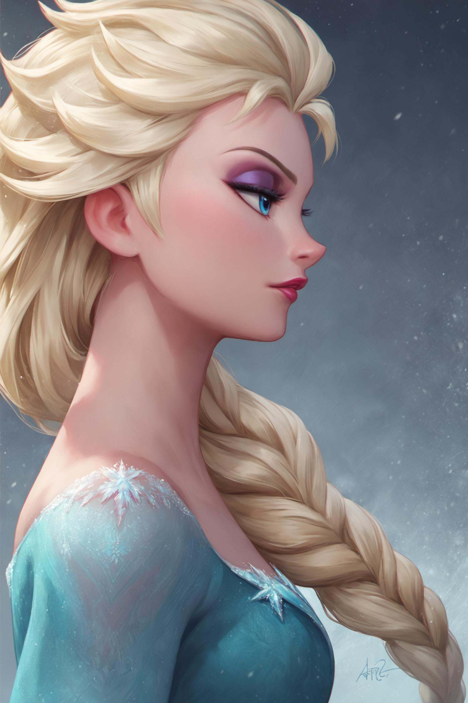 1girl,  elsa (frozen),  solo on Tensor.Art