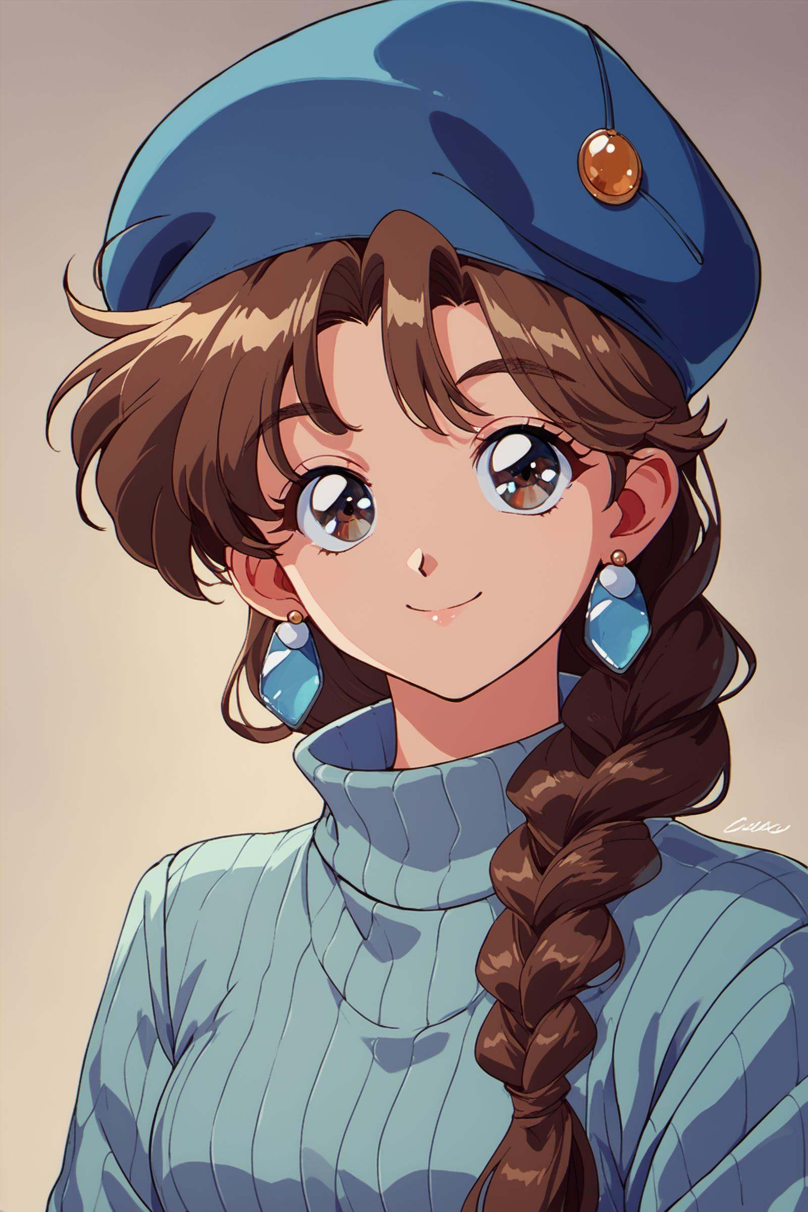 1girl,  solo,  brown hair on Tensor.Art
