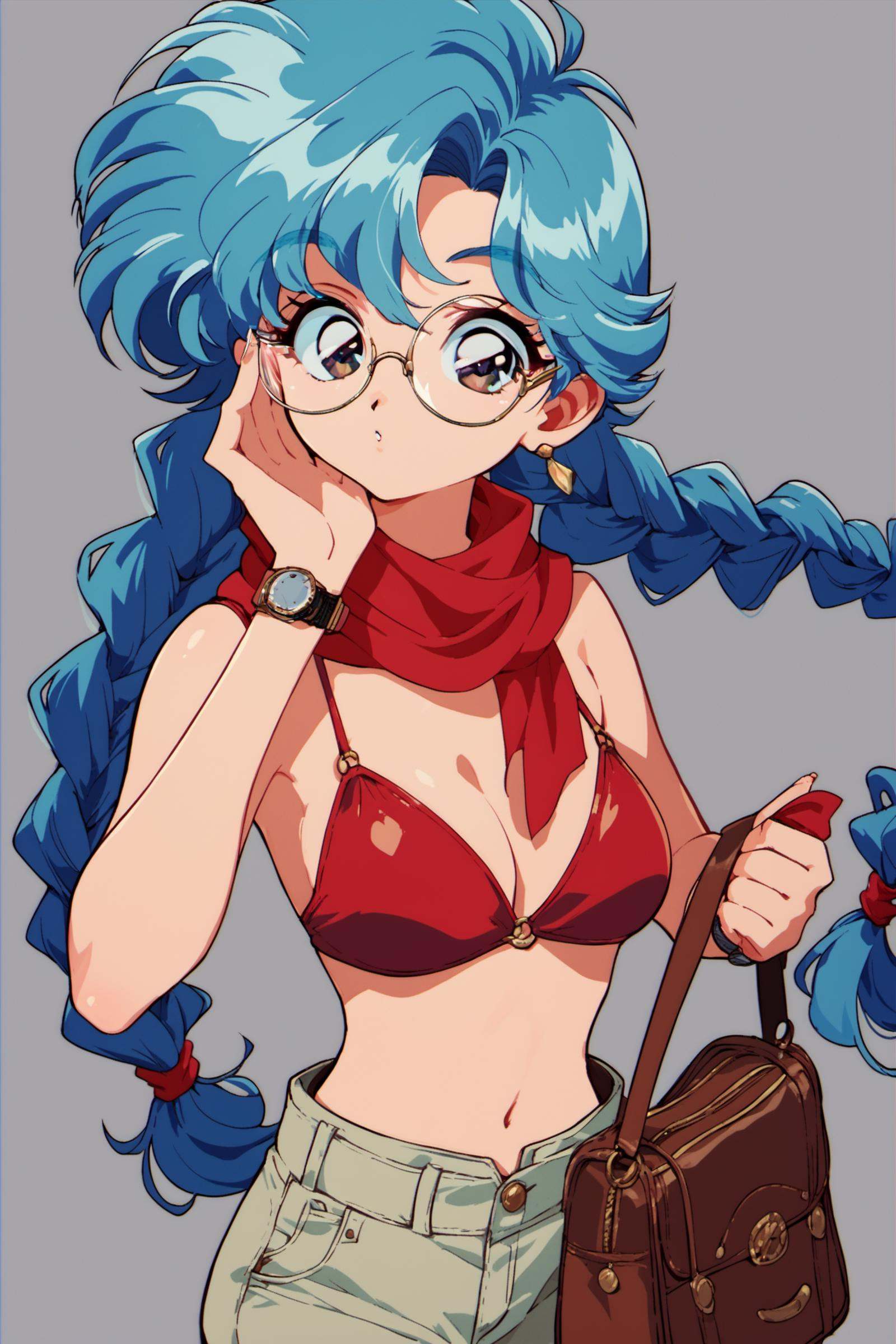 1girl,  solo,  glasses on Tensor.Art