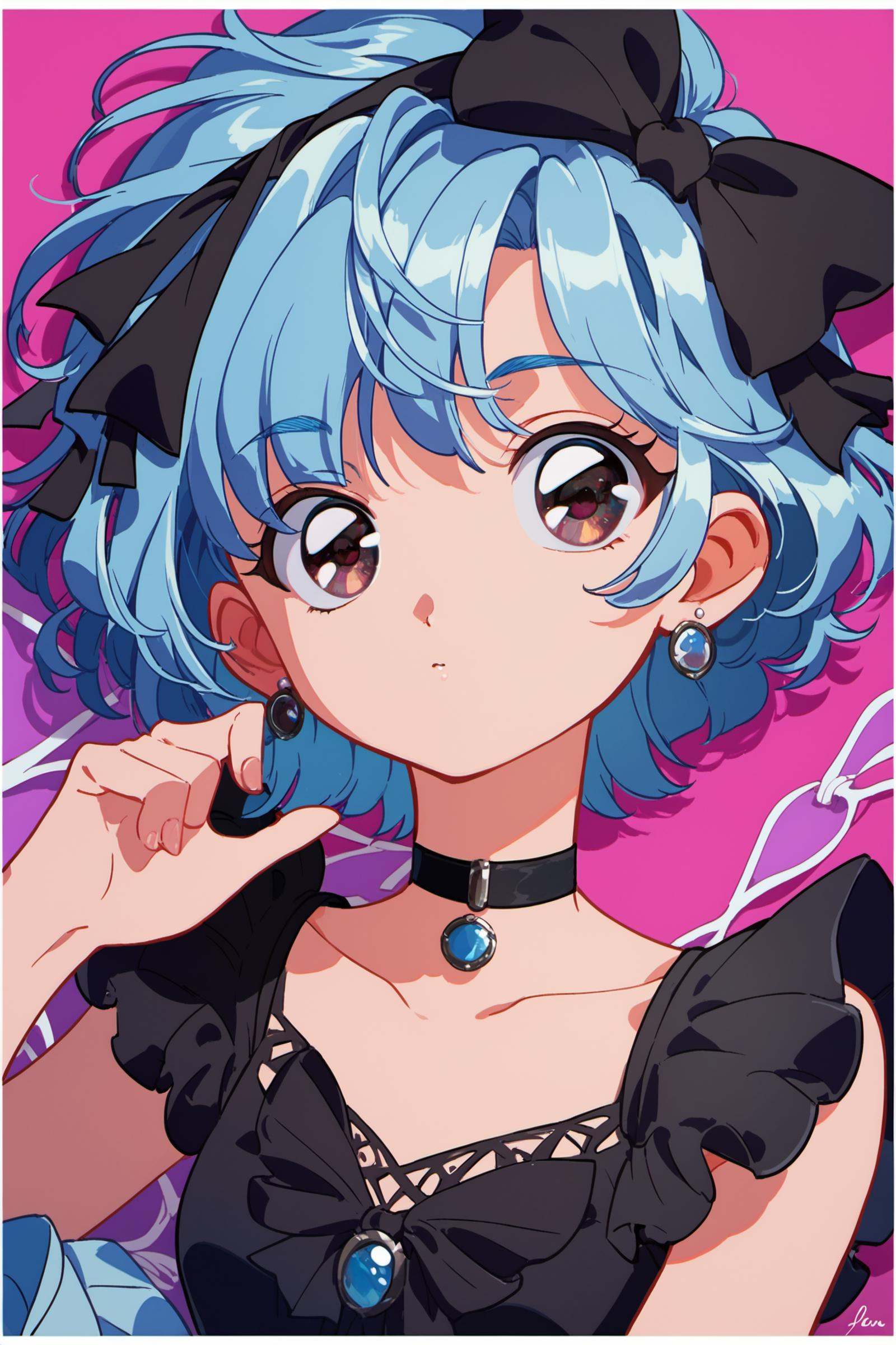 1girl,  solo,  black dress on Tensor.Art