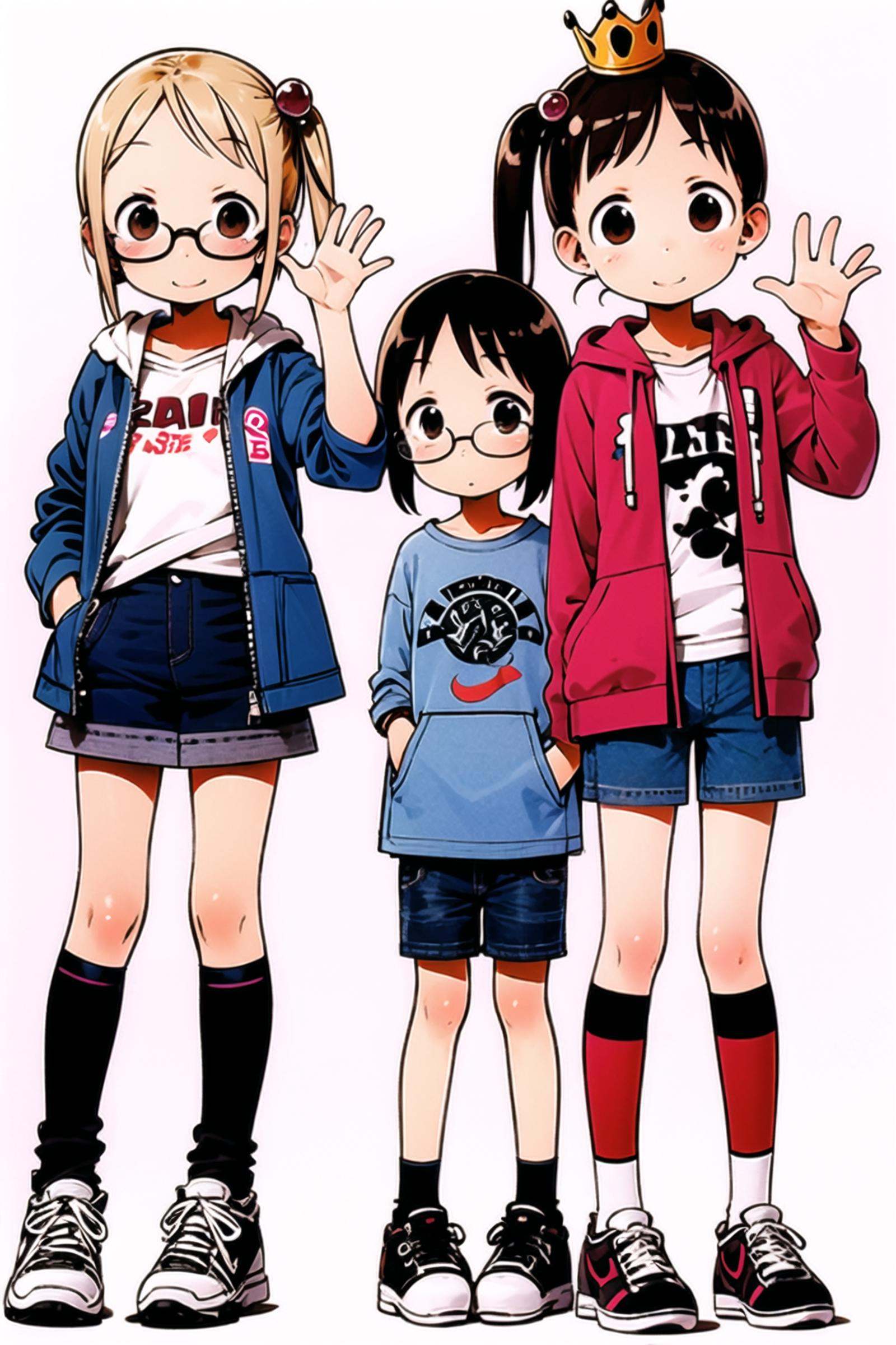 Ichigo Mashimaro,  2girls,  shoes on Tensor.Art