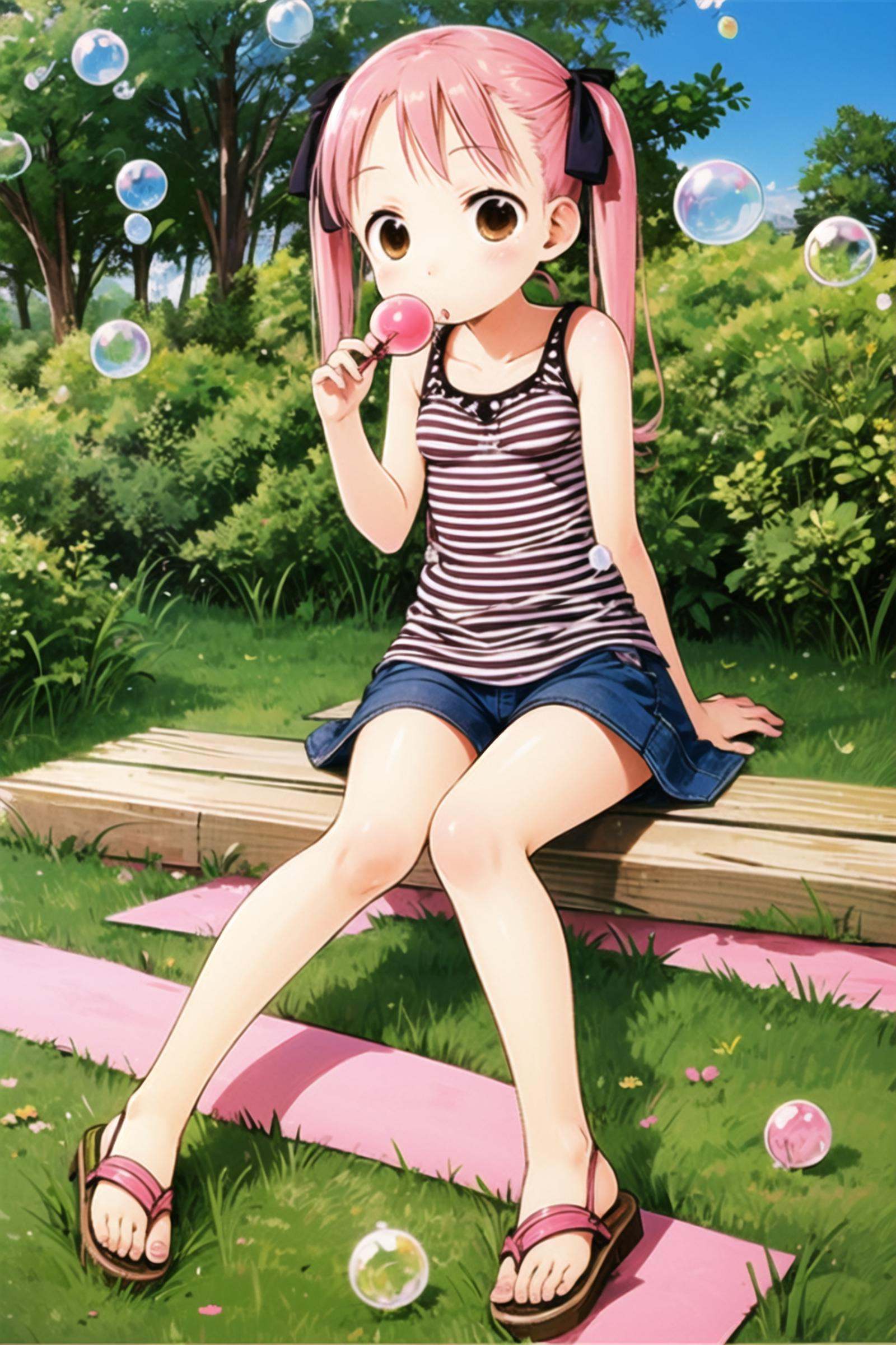 Ichigo Mashimaro,  1girl,  solo on Tensor.Art