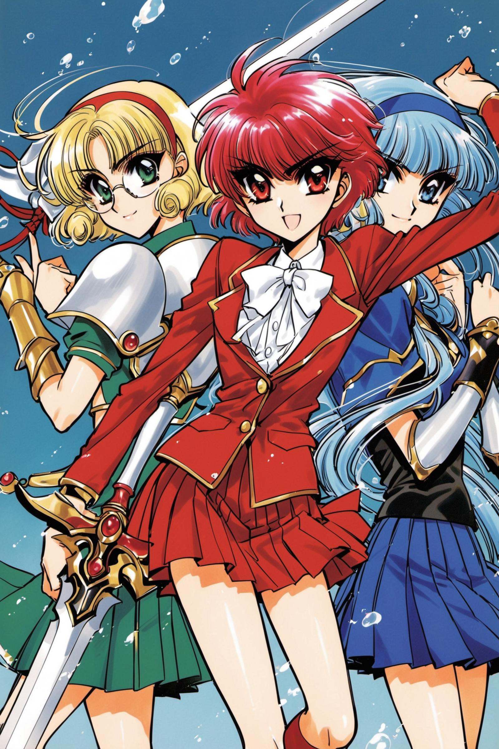 Shidou Hikaru,  Ryuuzaki Umi,  Hououji Fuu on Tensor.Art