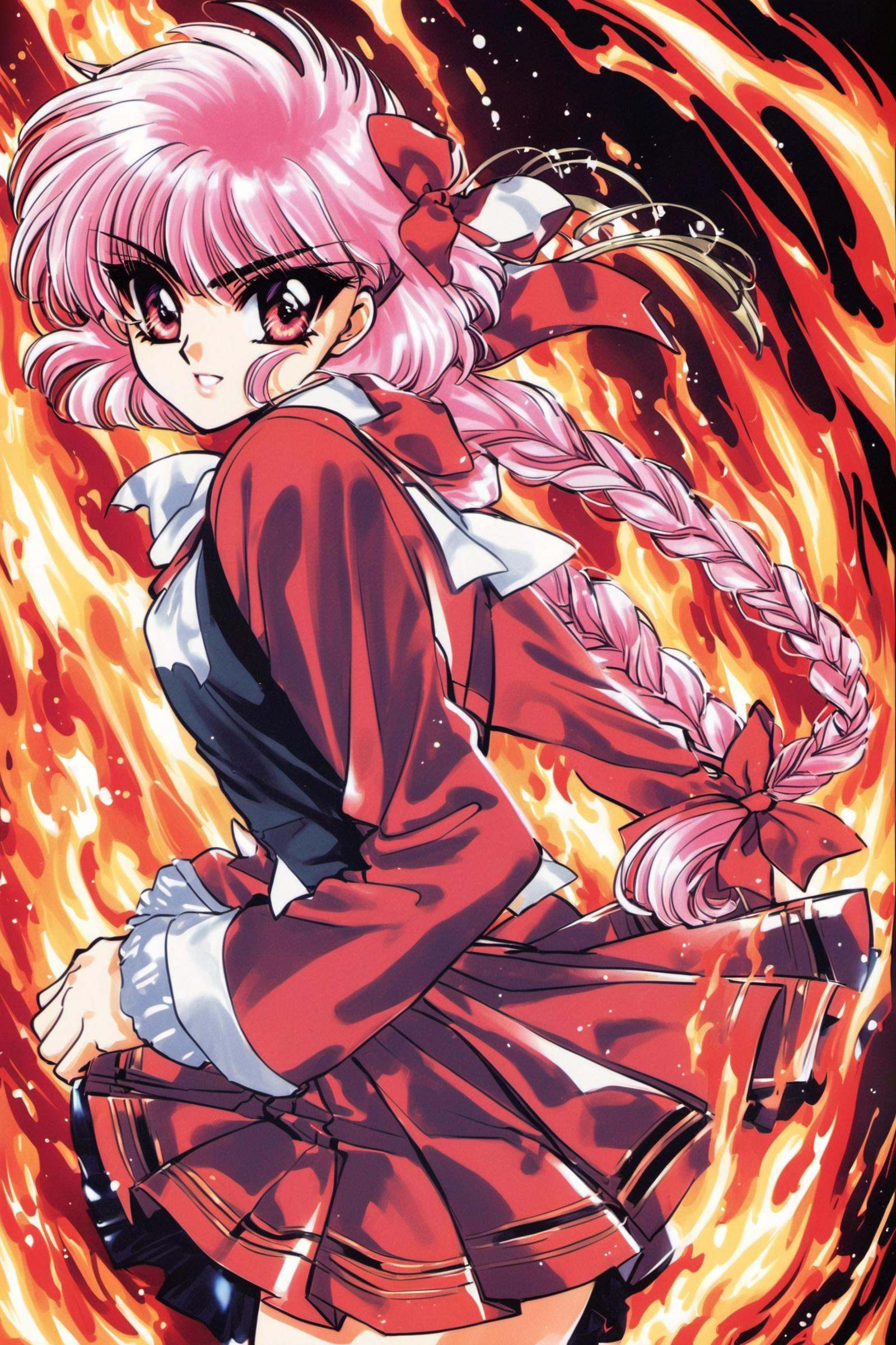Shidou Hikaru,  retro artstyle,  1990s \(style\) on Tensor.Art