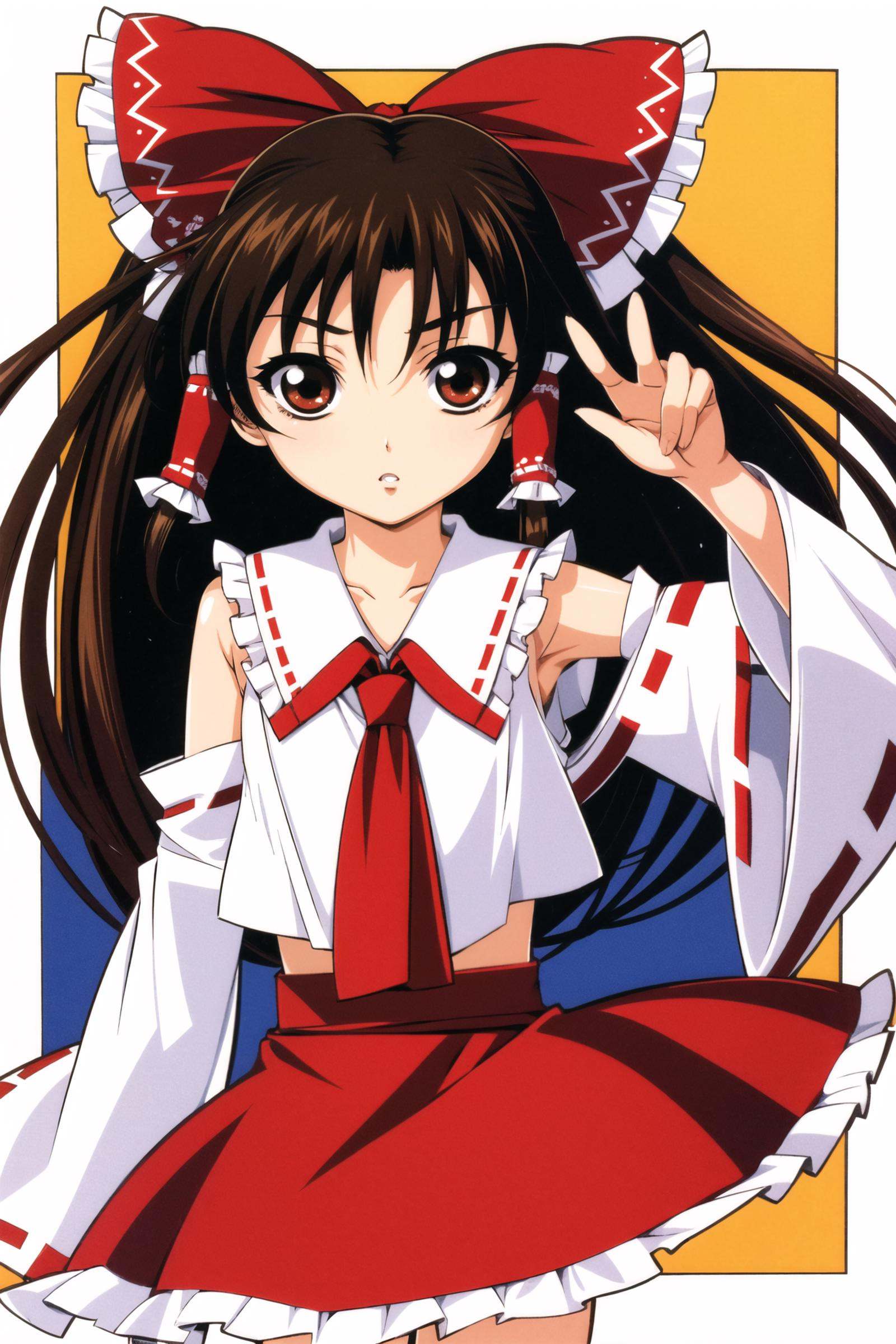 1girl,  solo,  hakurei reimu on Tensor.Art