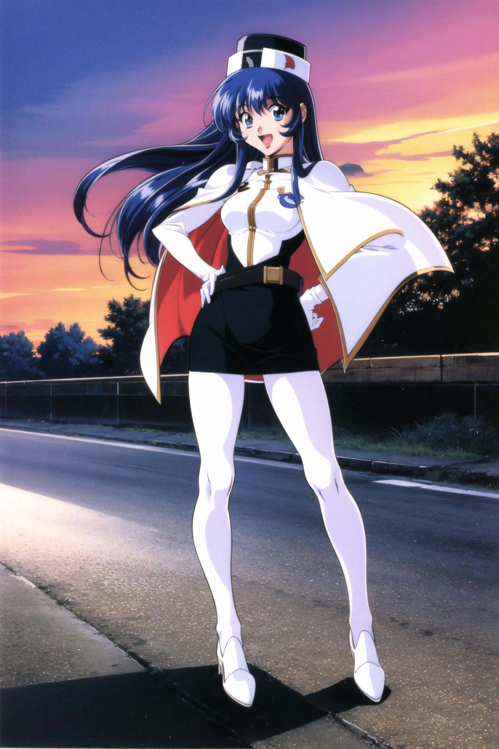 Misumaru Yurika,  1girl,  blue hair on Tensor.Art