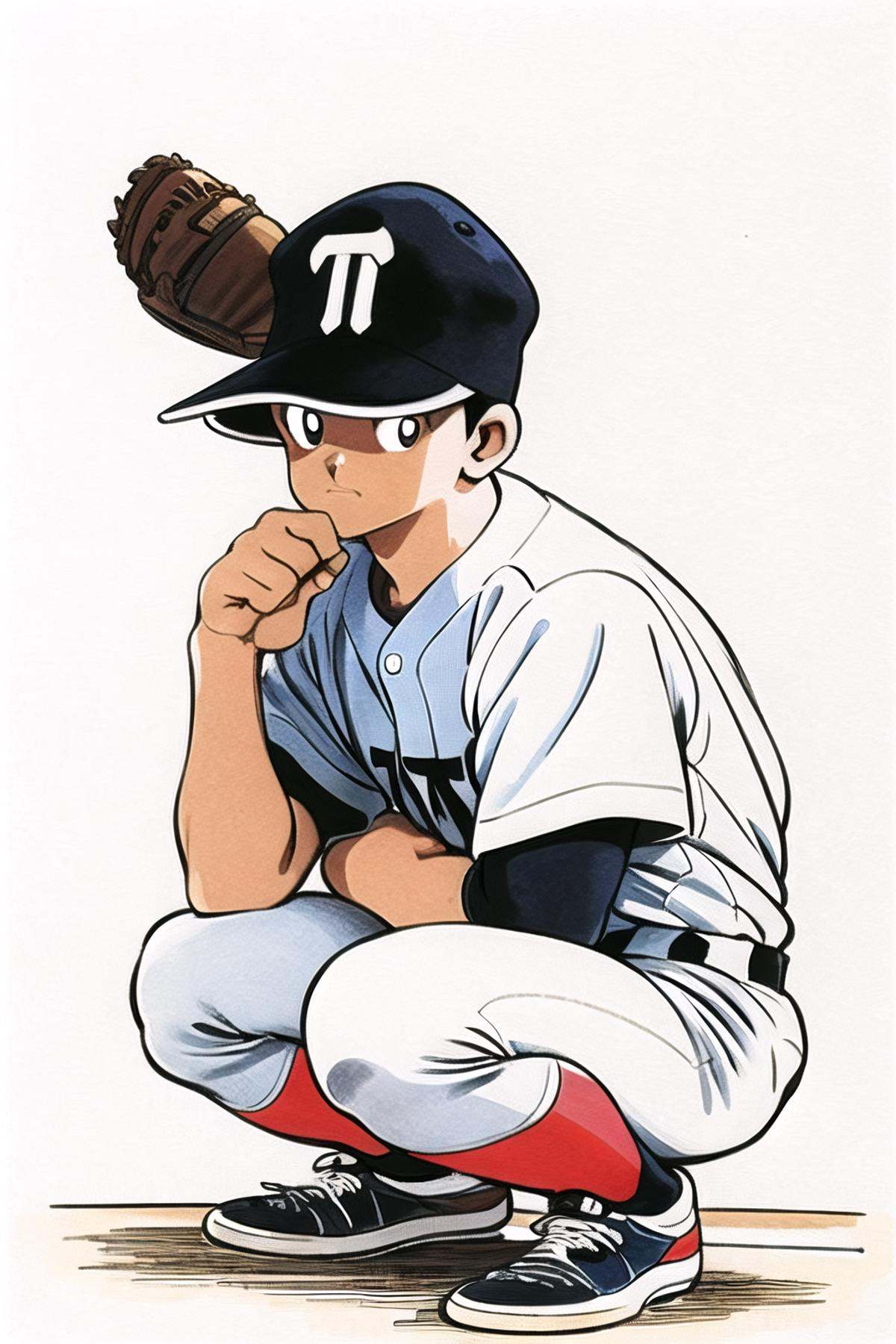 baseball mitt,  solo,  baseball uniform on Tensor.Art