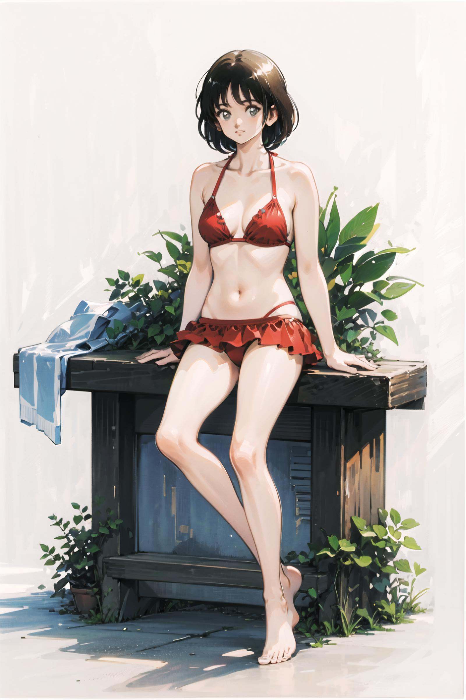 1girl,  solo,  swimsuit on Tensor.Art
