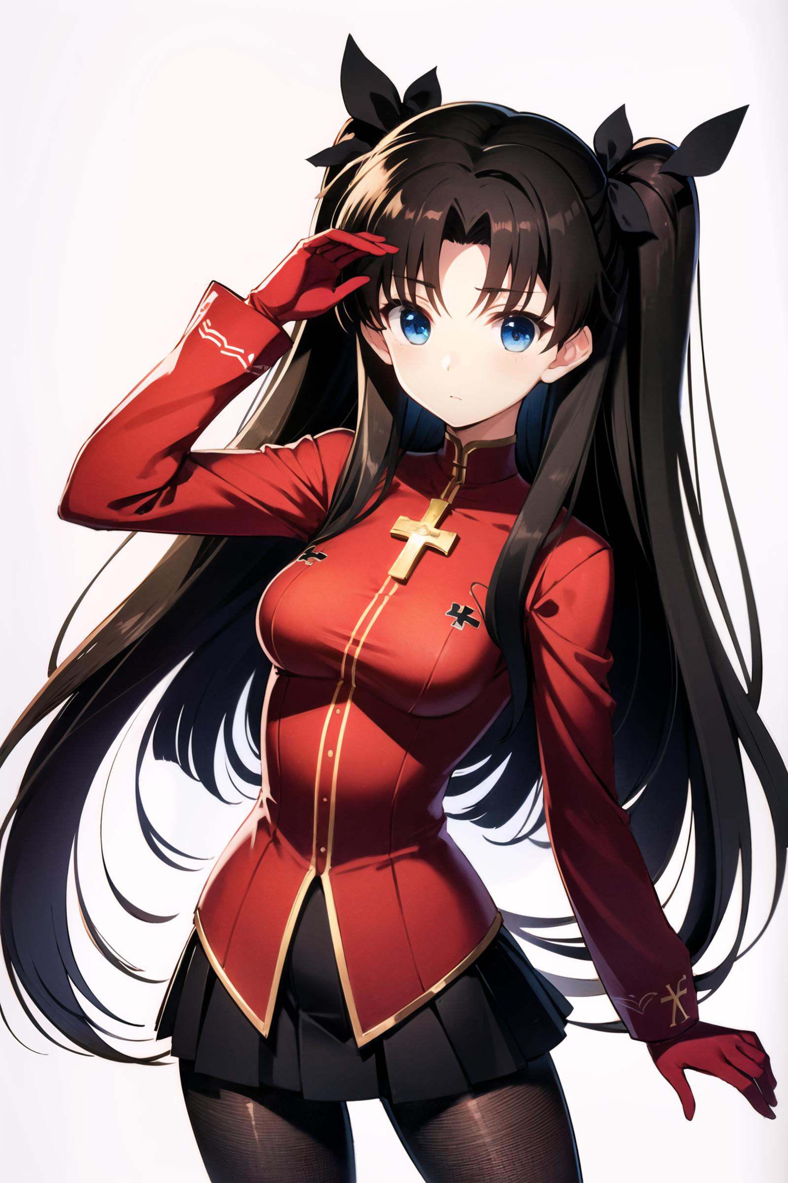 1girl,  solo,  tohsaka rin on Tensor.Art