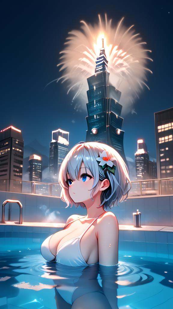 score_9,  source_anime,  rooftop pool on Tensor.Art