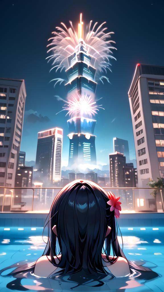 score_9,  source_anime,  rooftop pool on Tensor.Art