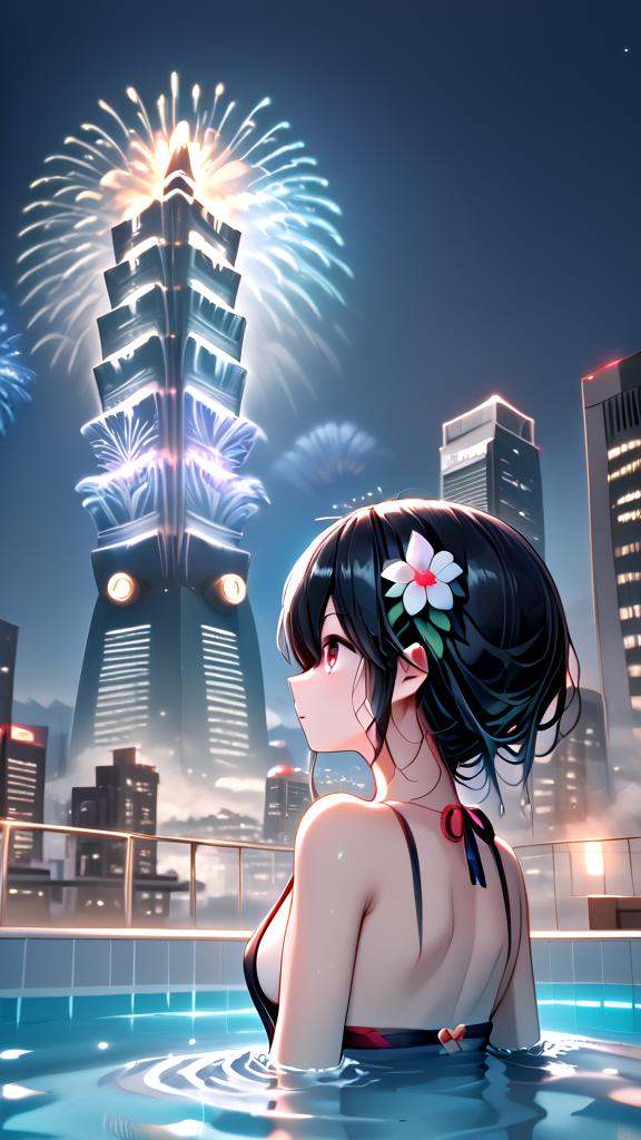 score_9,  source_anime,  rooftop pool on Tensor.Art