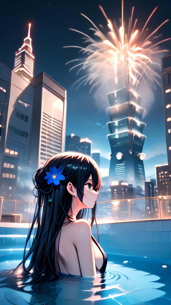 score_9,  source_anime,  rooftop pool on Tensor.Art
