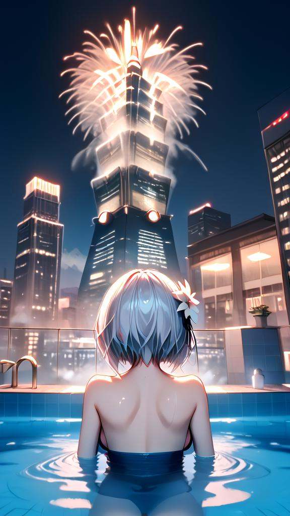 score_9,  source_anime,  rooftop pool on Tensor.Art