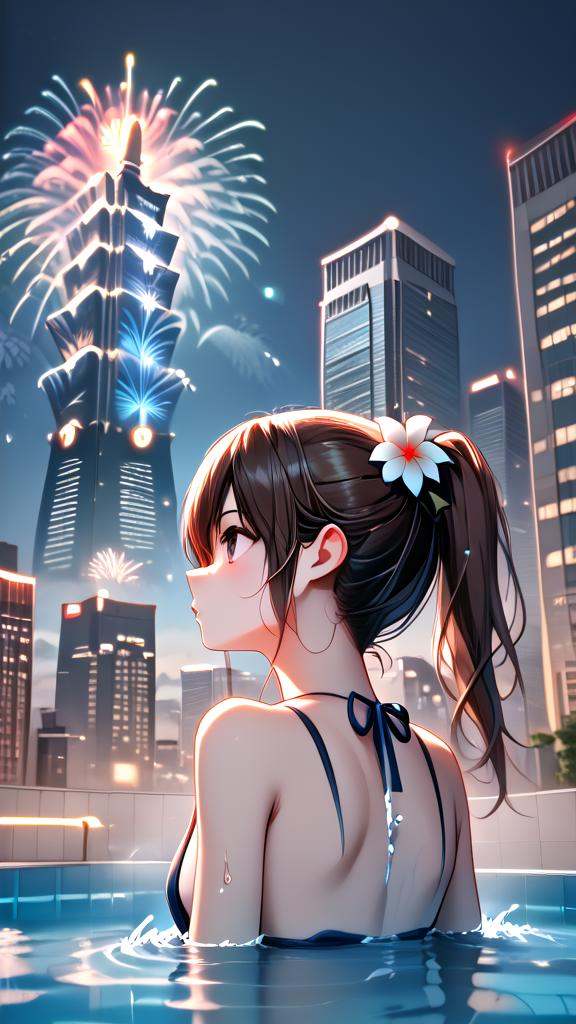 score_9,  source_anime,  rooftop pool on Tensor.Art