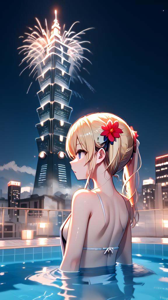 score_9,  source_anime,  rooftop pool on Tensor.Art