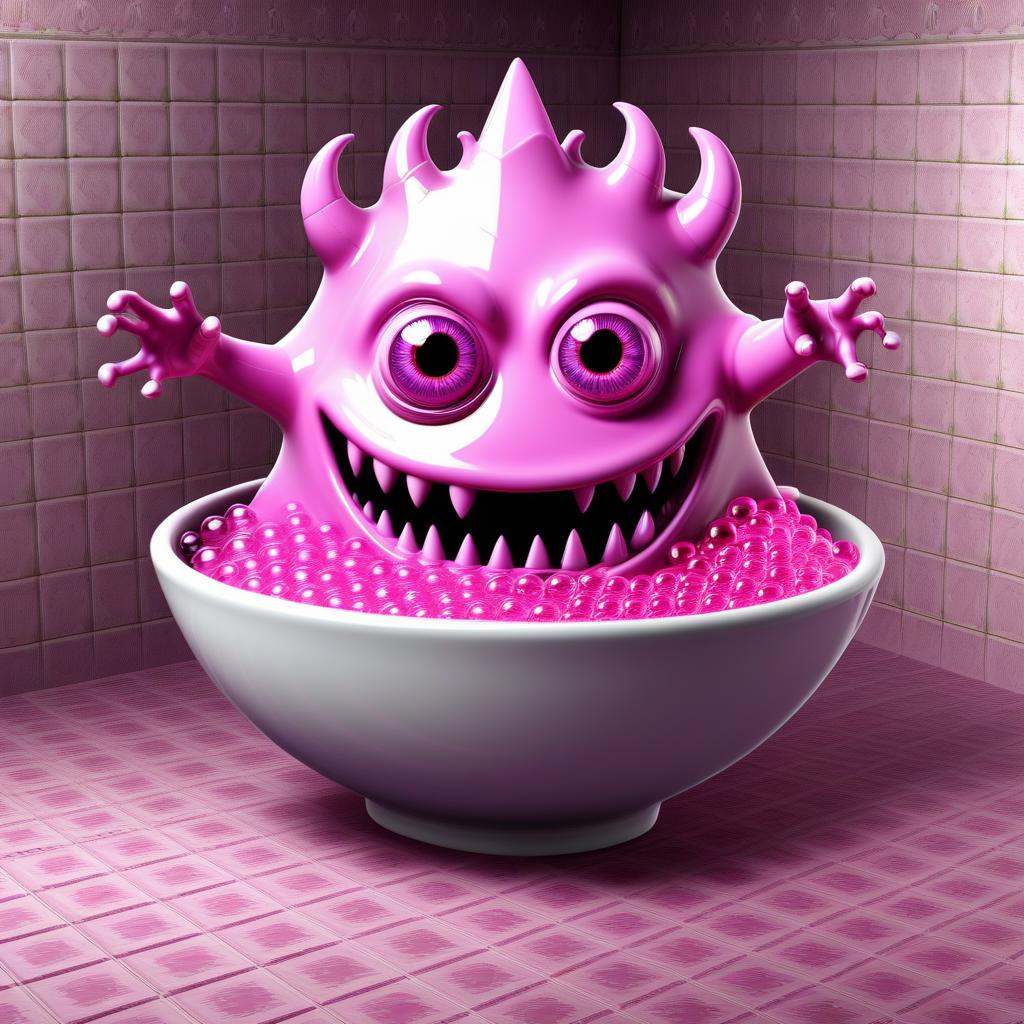 tile floor,  castle,  pink eyes on Tensor.Art
