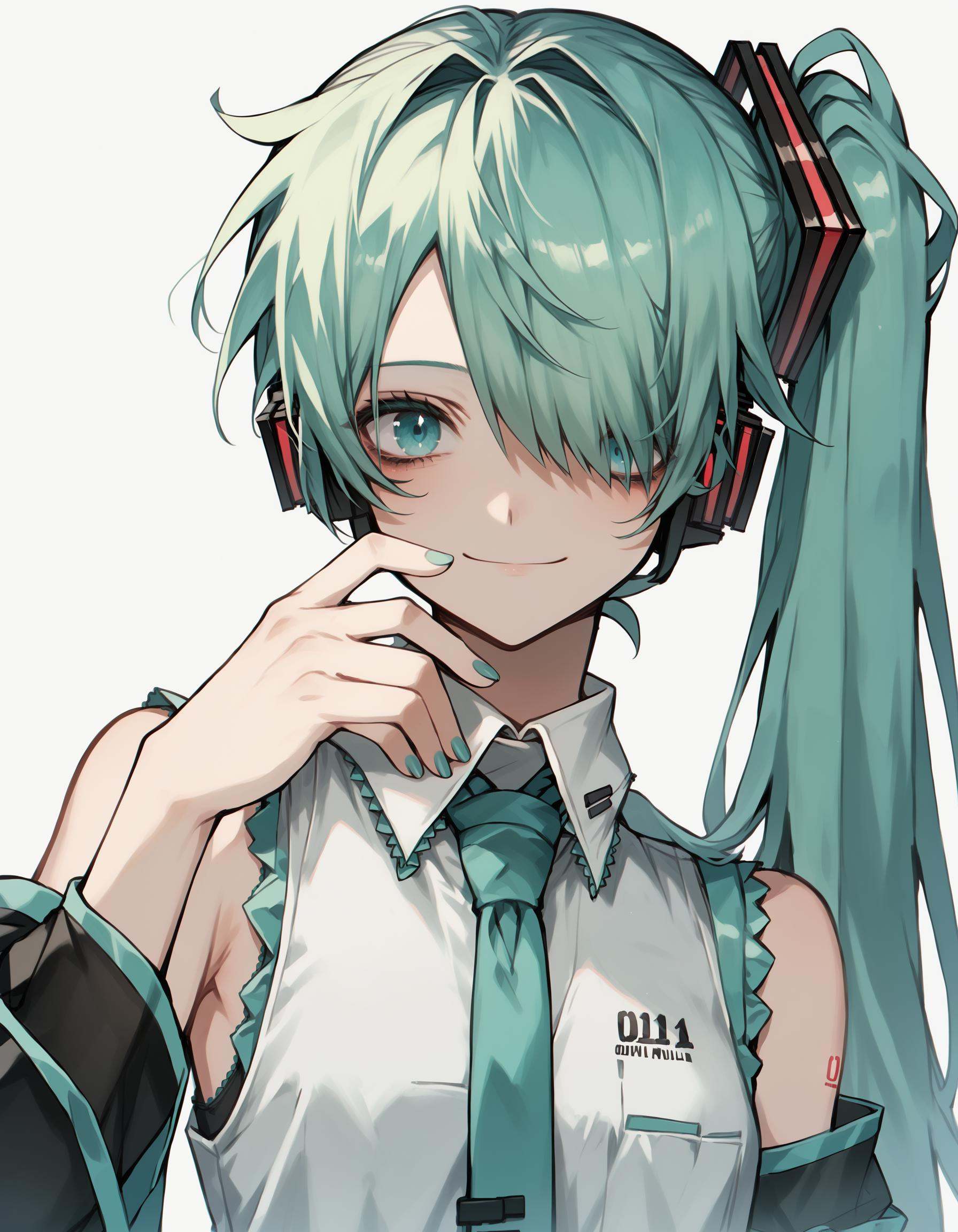 PonyXLV6_Scores BREAK end_softmanga style,  hatsune miku,  hatsune miku \(noodle stopper\) on Tensor.Art