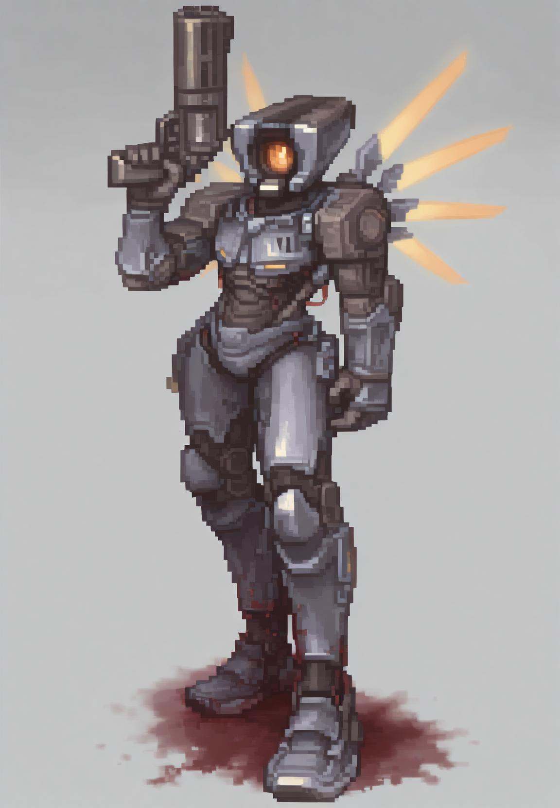 v1 \(ultrakill\),  1boy,  male focus on Tensor.Art