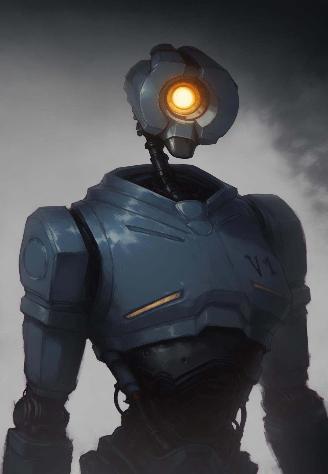 v1 \(ultrakill\),  1boy,  upper body on Tensor.Art