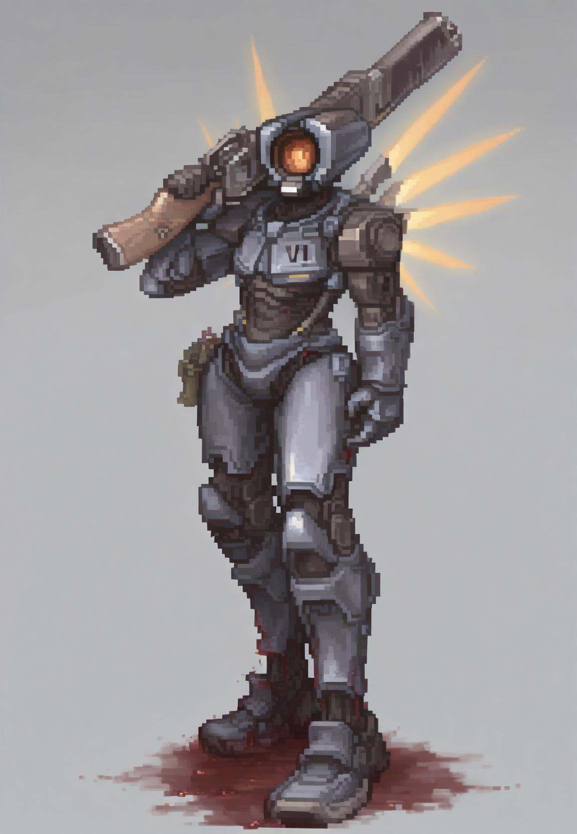 v1 \(ultrakill\),  1boy,  male focus on Tensor.Art