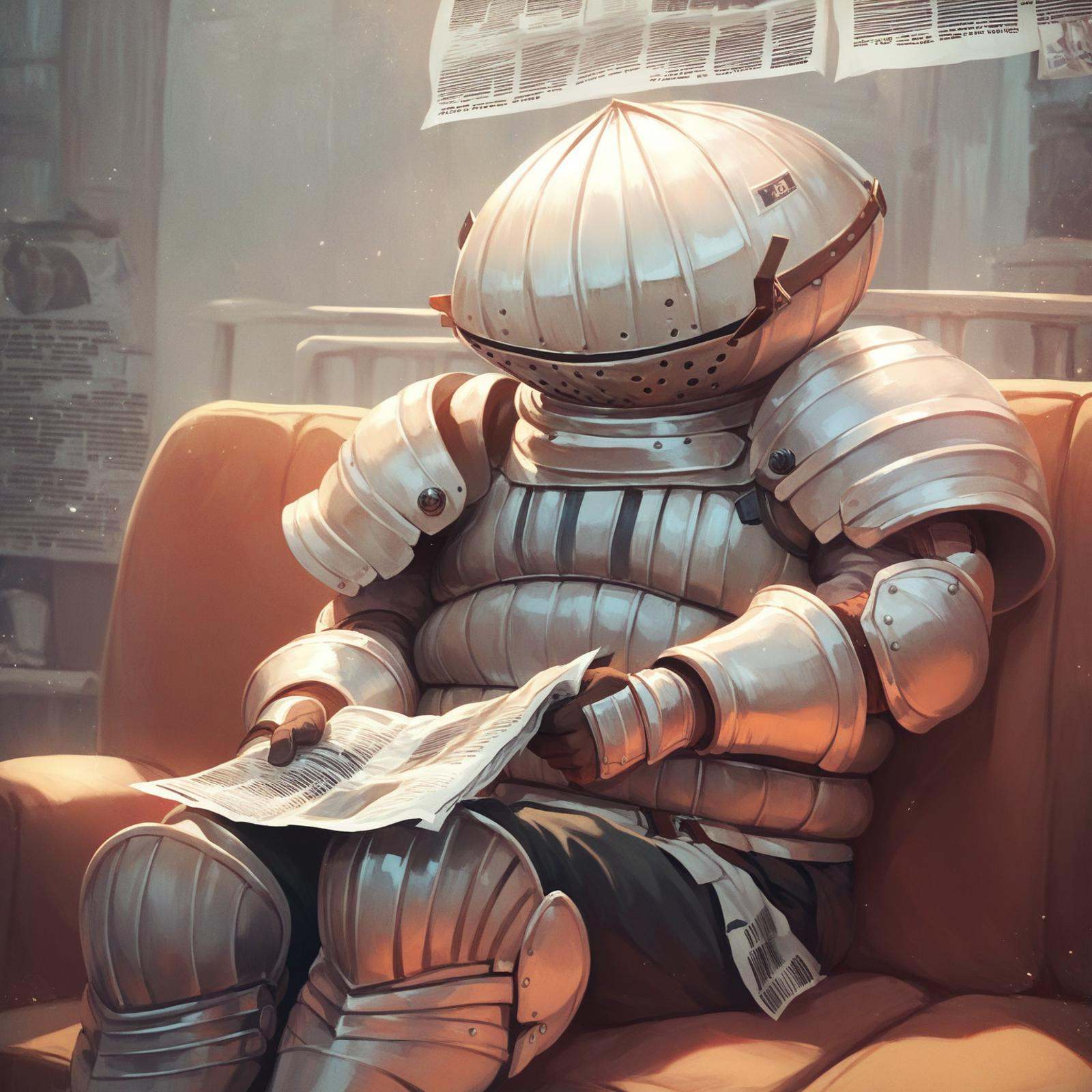 sitting on sofa,  1boy,  siegmeyer_of_catarina on Tensor.Art