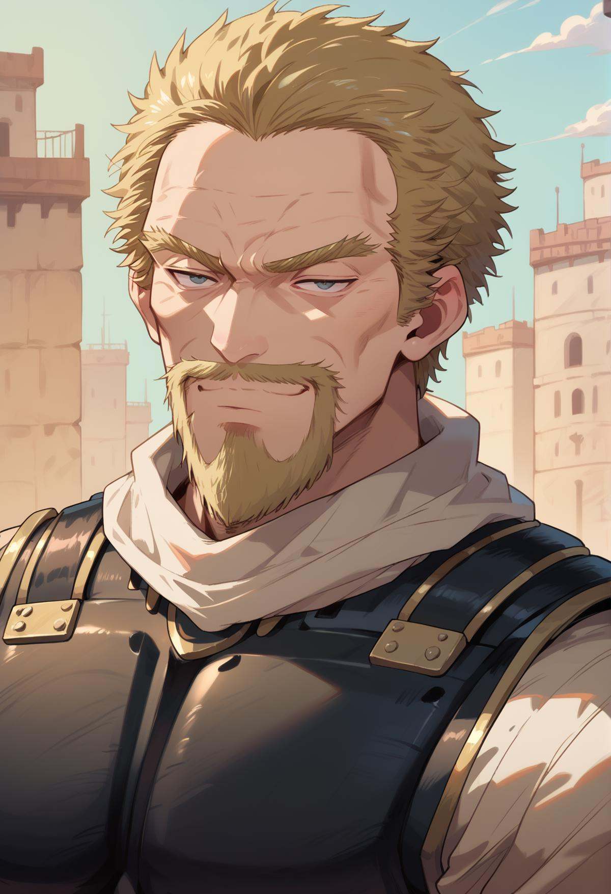 1boy,  askeladdvinland,  facial hair on Tensor.Art