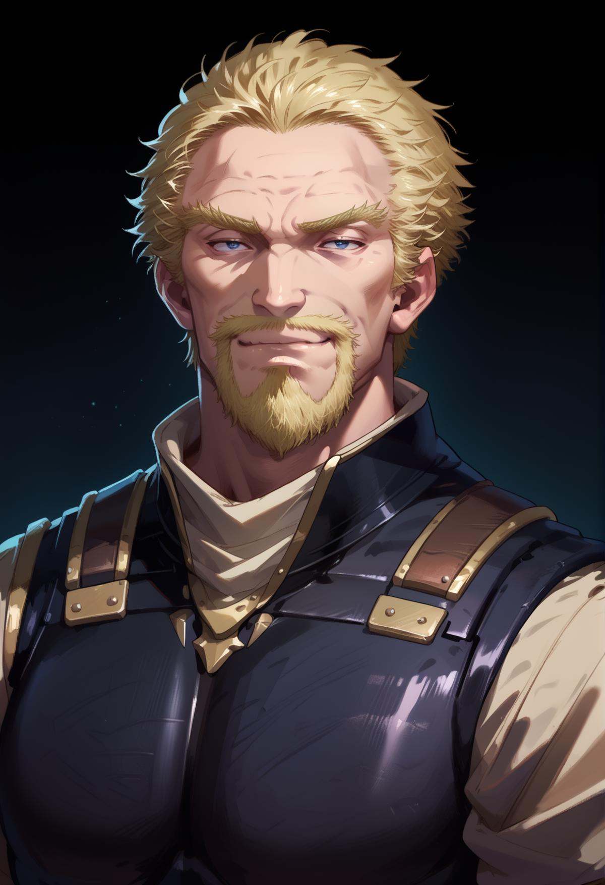 1boy,  askeladdvinland,  facial hair on Tensor.Art