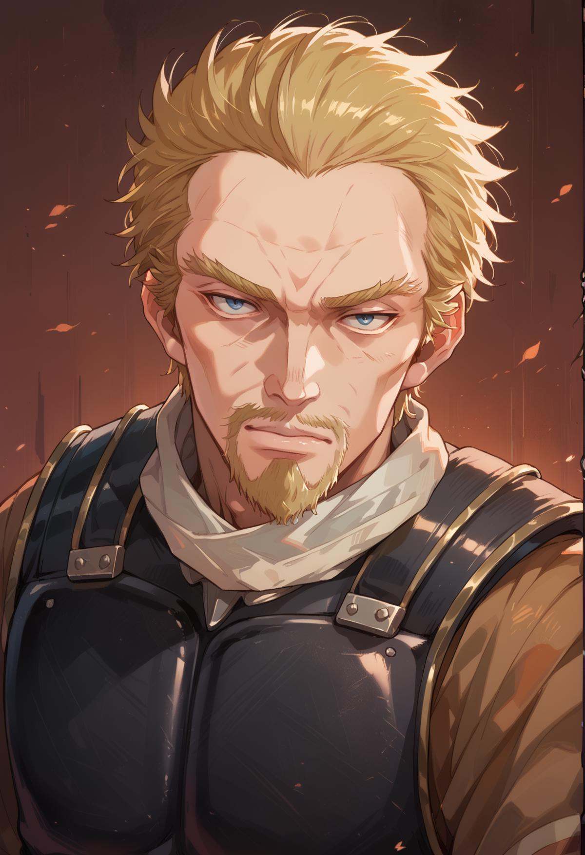 1boy,  black armor,  askeladdvinland on Tensor.Art