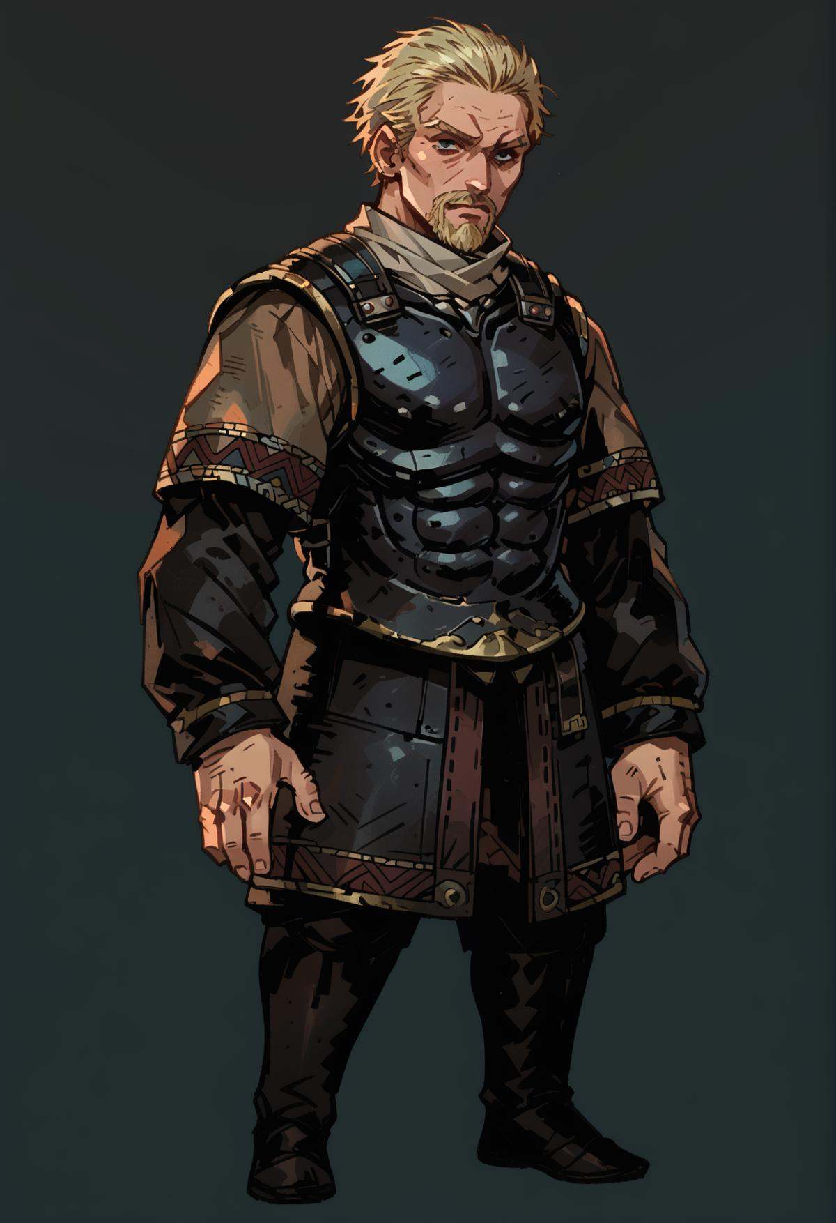 1boy,  black armor,  askeladdvinland on Tensor.Art