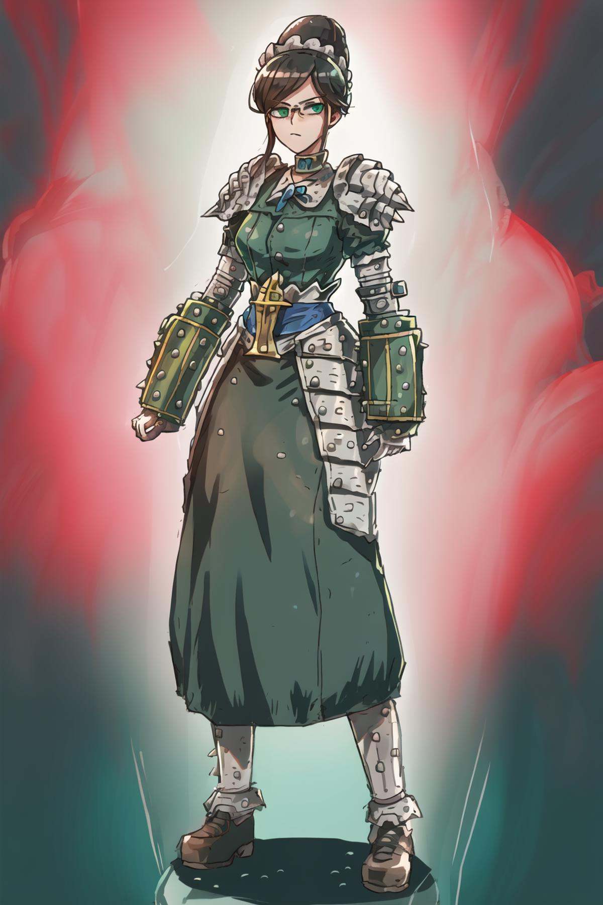 full body,  woman,  green wristband on Tensor.Art