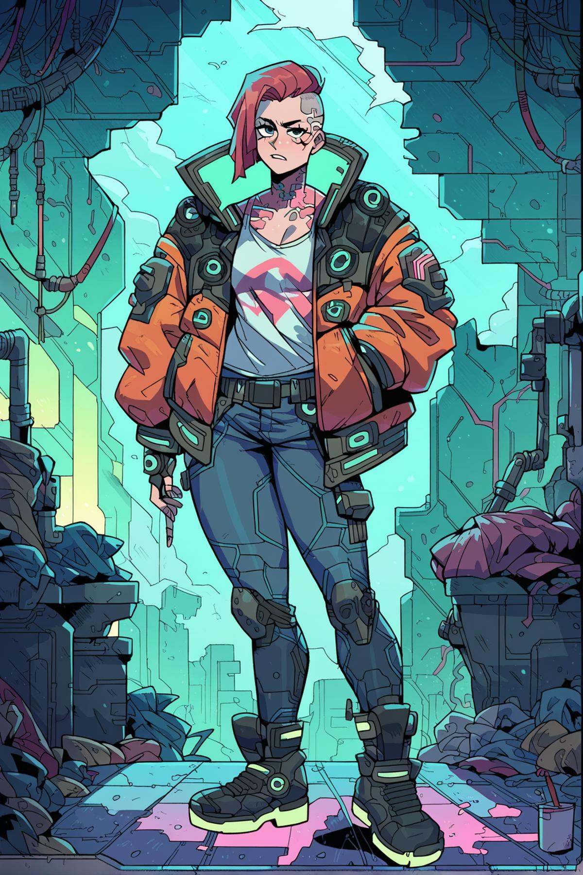 1girl,  futuristic,  full body on Tensor.Art