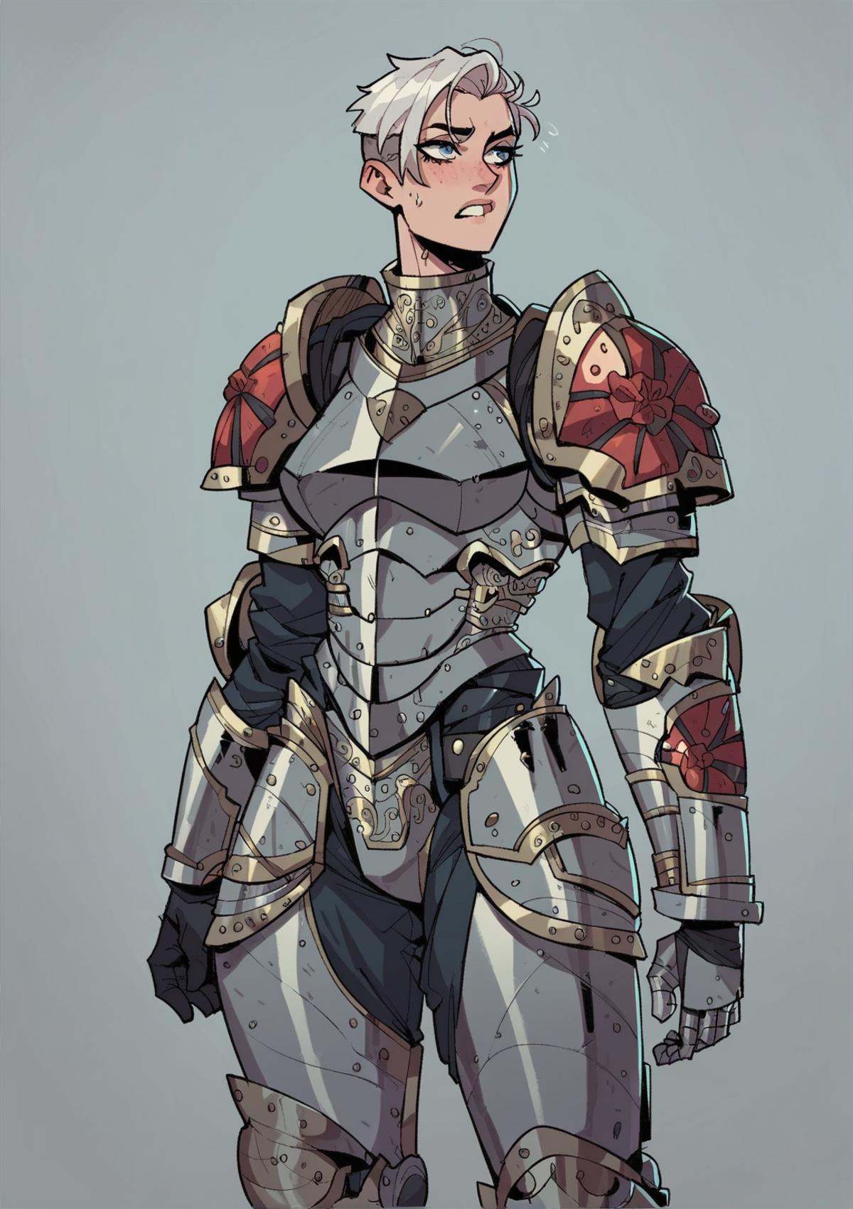 1girl,  steel armor, on Tensor.Art