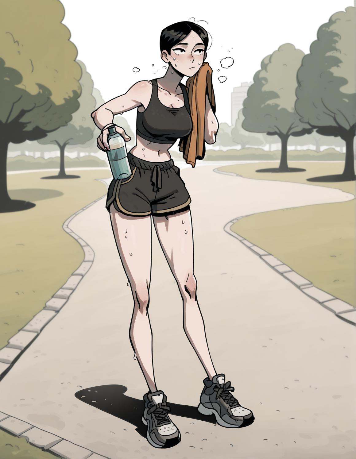 1girl,  full body,  sweat on Tensor.Art
