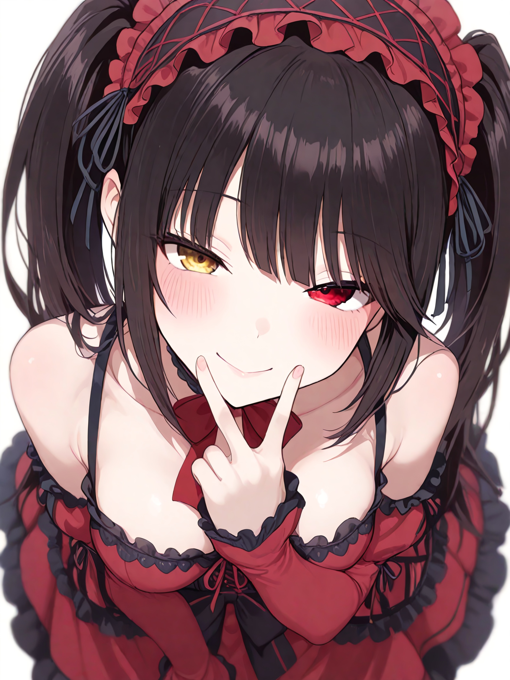 1girl,  solo,  kurumi tokisaki astral dress on Tensor.Art