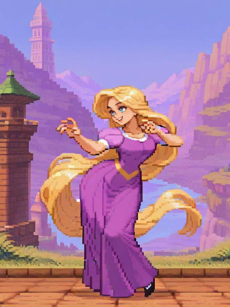 Csp2Pixel,  from side,  fighting stance on Tensor.Art
