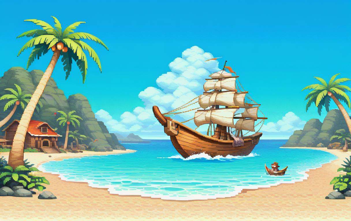 Csp2Pixel,  ocean,  island on Tensor.Art