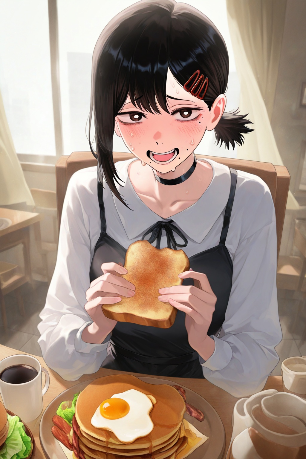 higashiyama kobeni,  fried egg,  1girl on Tensor.Art