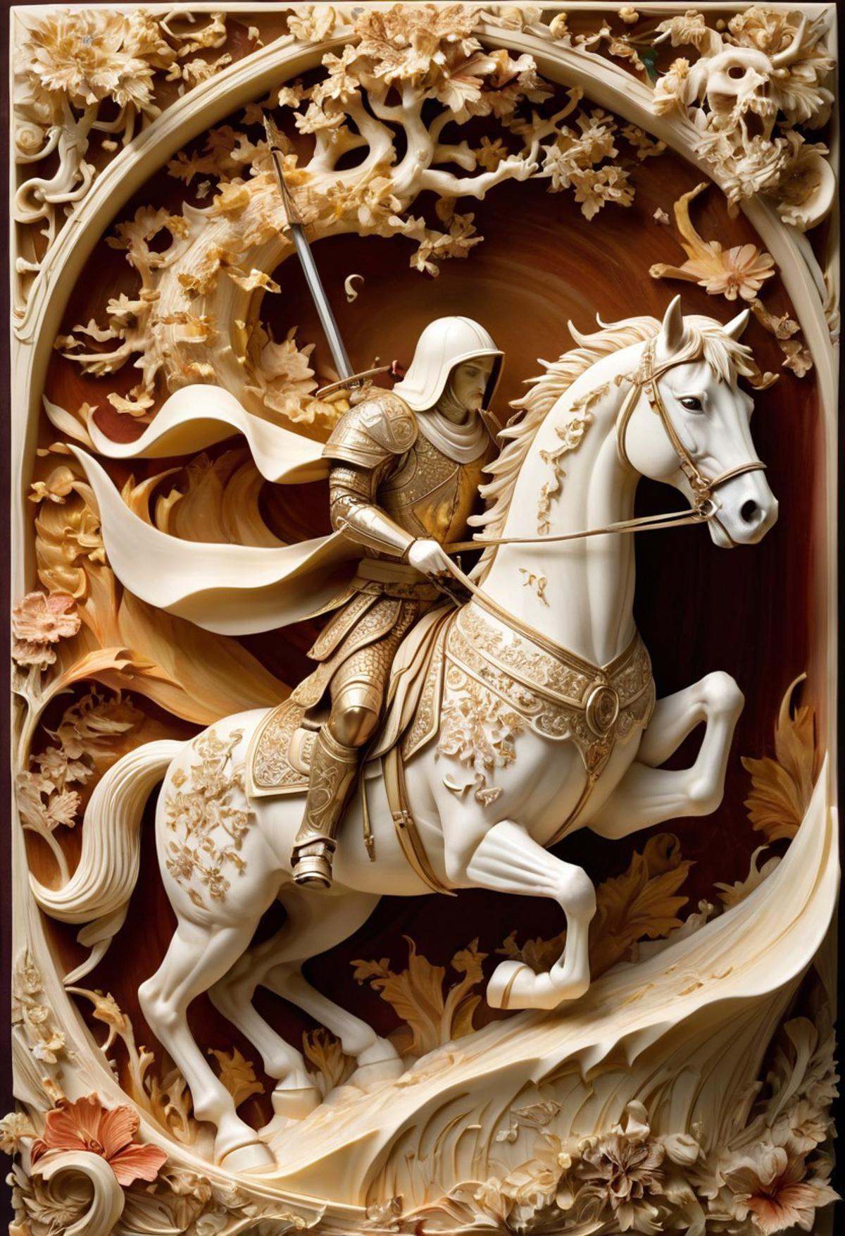imagine a World made out of ivory bone carving,  it takes the form of elaborate engravings in the form of pictures and let...