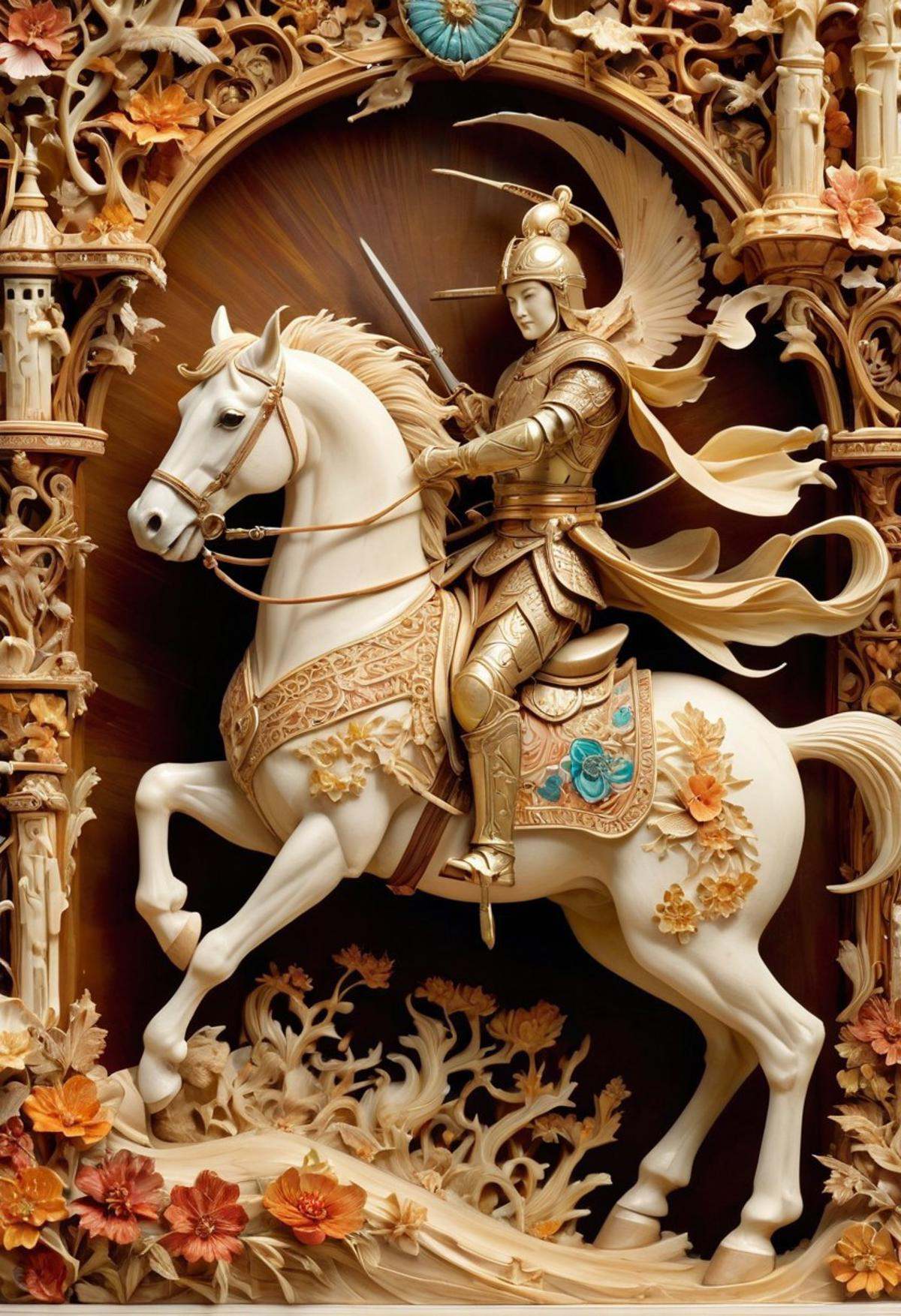imagine a World made out of ivory bone carving,  it takes the form of elaborate engravings in the form of pictures and let...