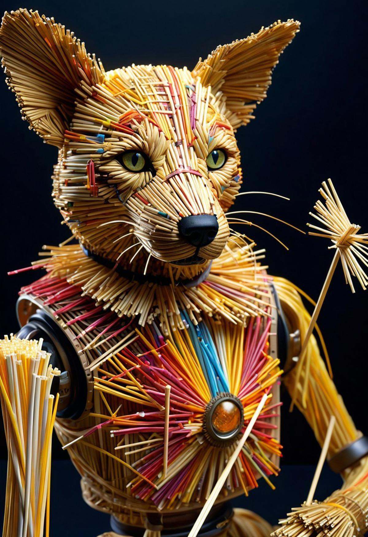 imagine a World made out of [straws and matchsticks]. When you use these images to train a LoRA,  it applies [straws and m...