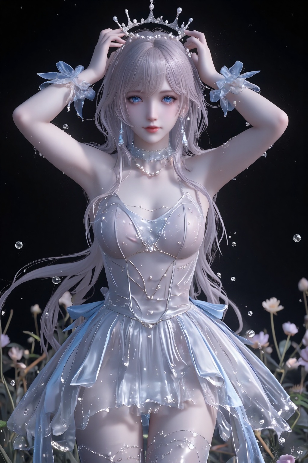 NIKKI,  YXKSWM,  A digital CGI artwork of a pale-skinned on Tensor.Art