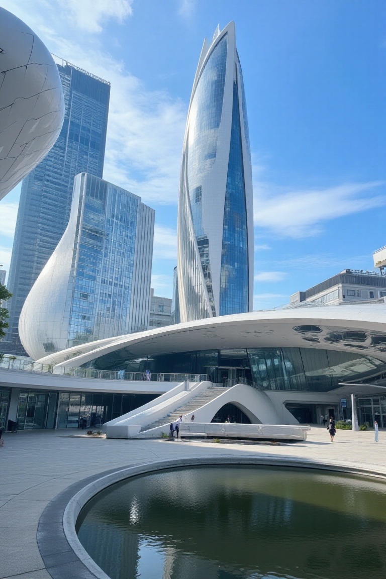 Future Science and Technology Museum,  outdoors,  sky on Tensor.Art
