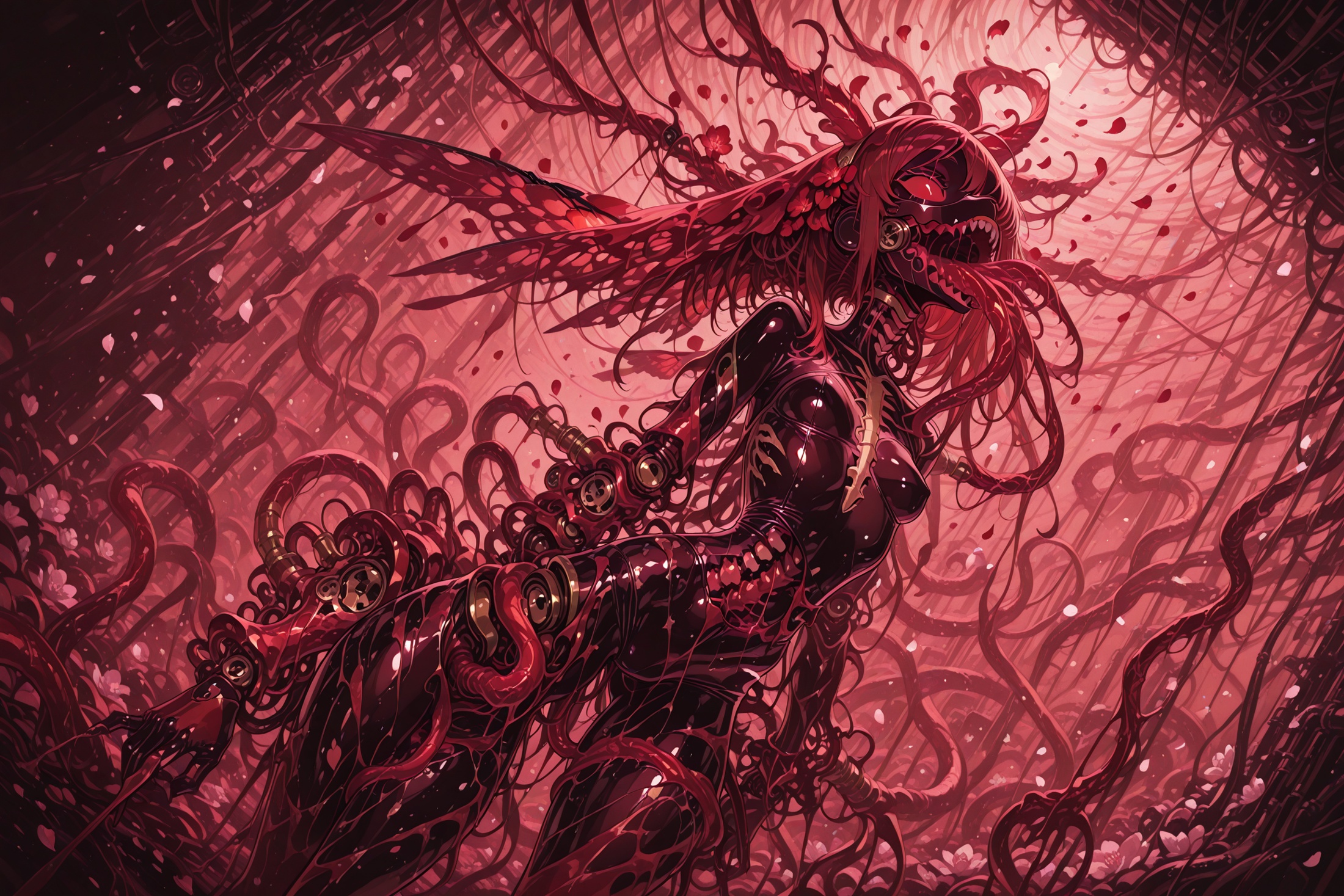1girl,  solo,  flesh-mutant on Tensor.Art