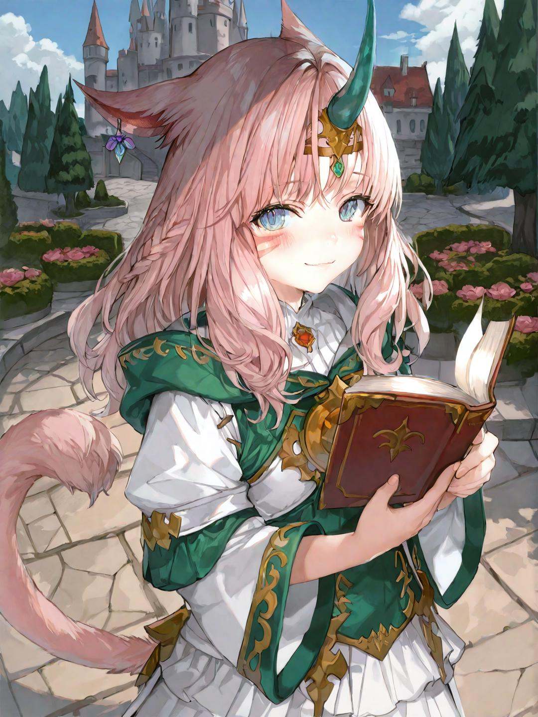 momokoffxiv,  miqo'te,  blue eyes on Tensor.Art