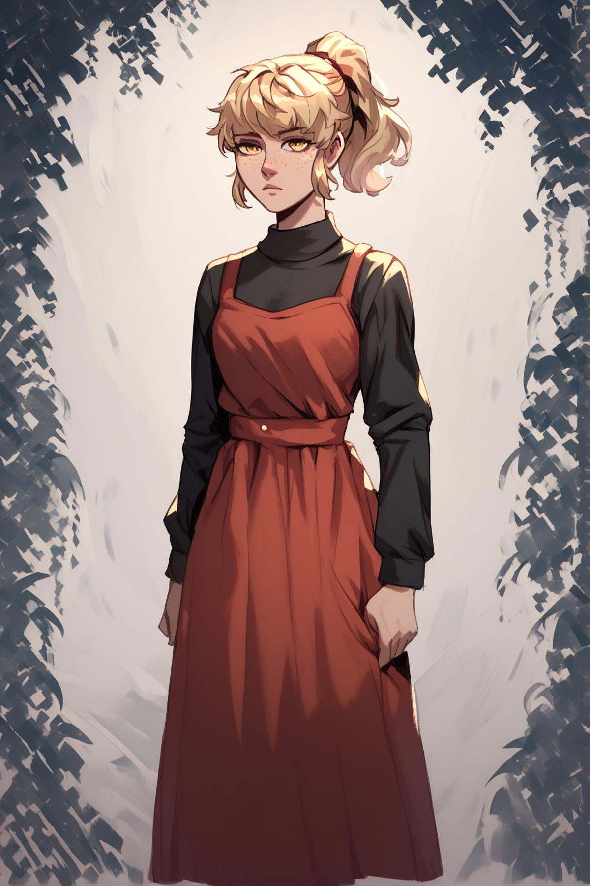 1girl,  rachel_tower_of_god,  freckles on Tensor.Art