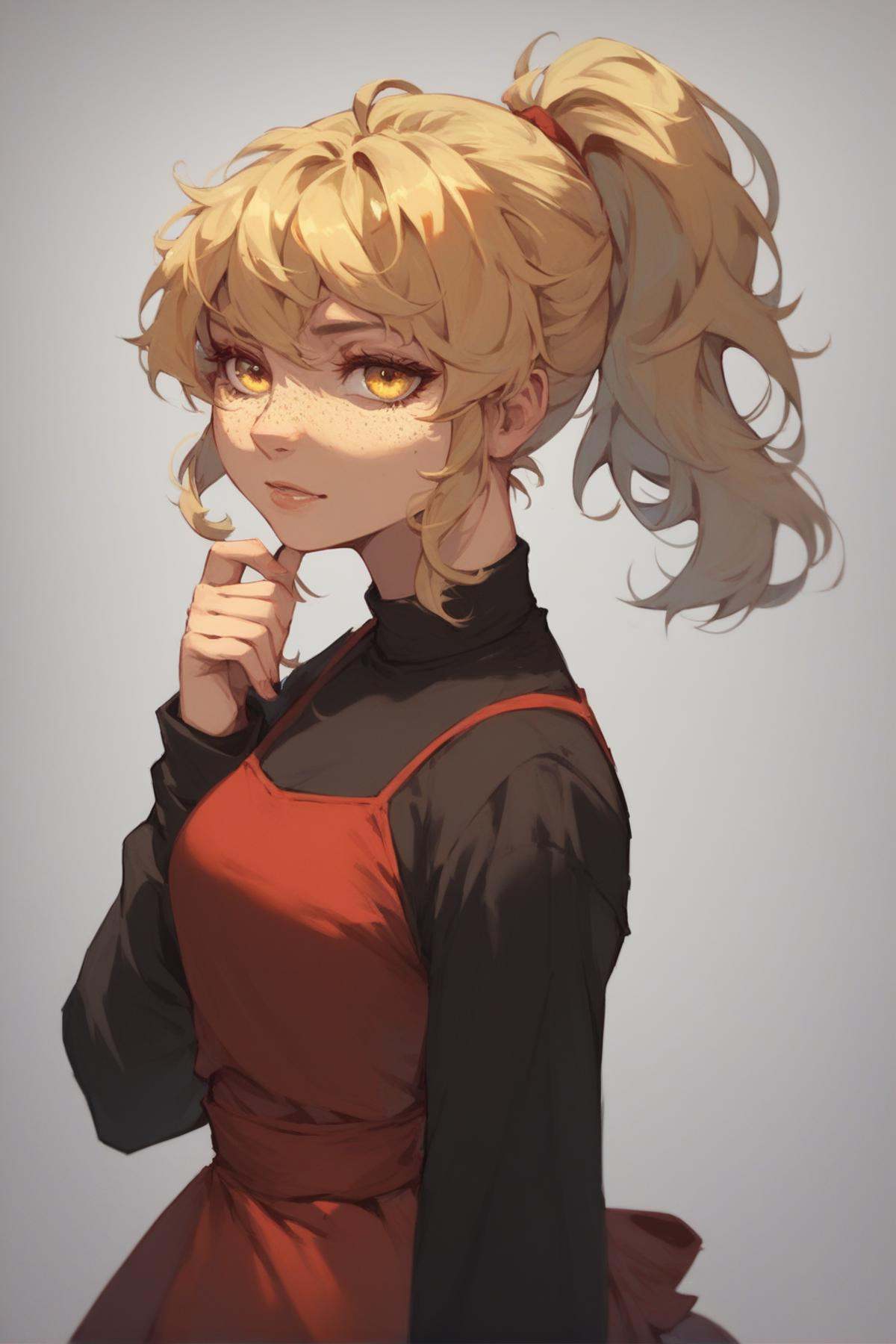 1girl,  rachel_tower_of_god,  freckles on Tensor.Art