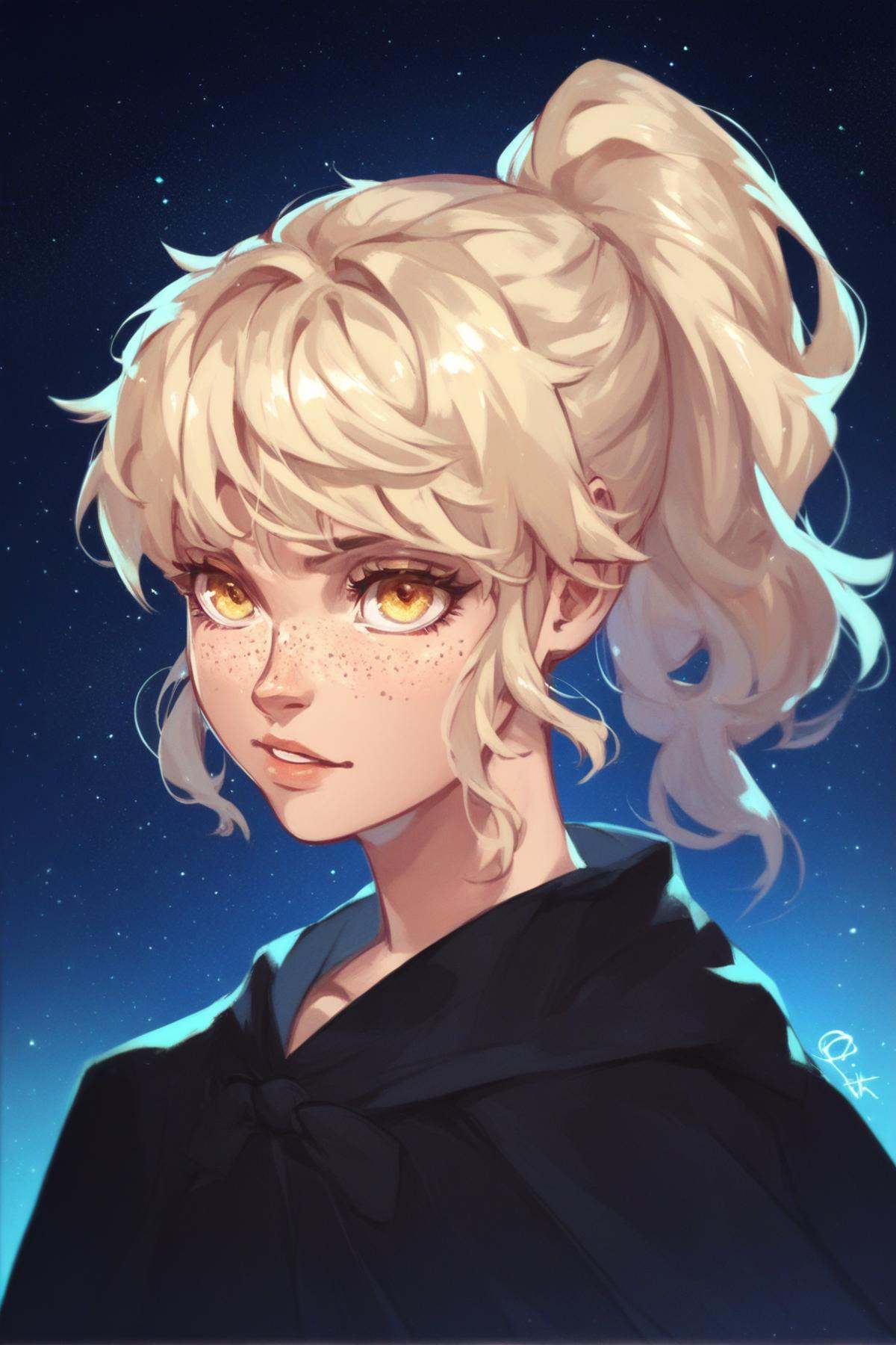 1girl,  rachel_tower_of_god,  freckles on Tensor.Art