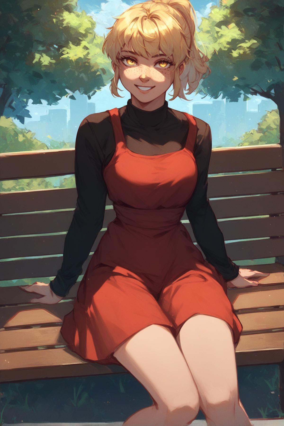 1girl,  rachel_tower_of_god,  freckles on Tensor.Art