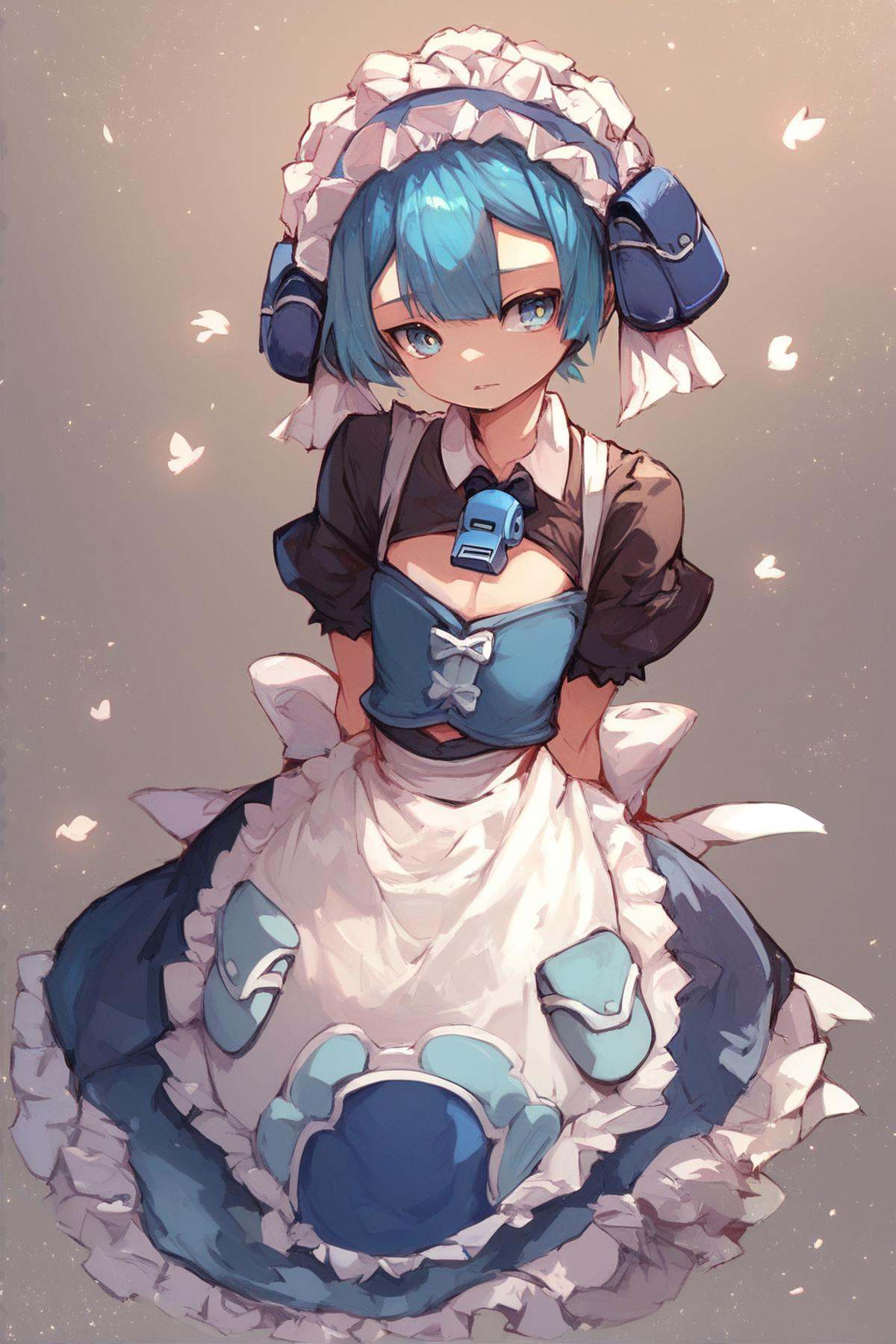 1boy,  Maruruk,  blue hair on Tensor.Art